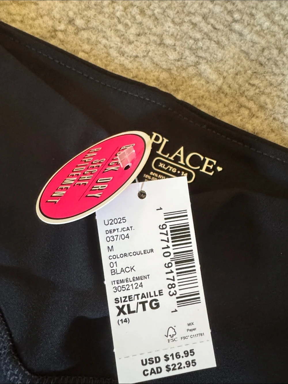 The Children's Place Black Kids High-Rise Athletic tumble Shorts